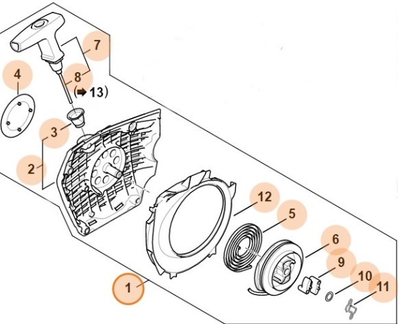 Корпус вентилятора с пусковым устройством (11470802101)