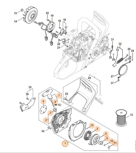 Корпус вентилятора с пусковым устройством (11470802101)
