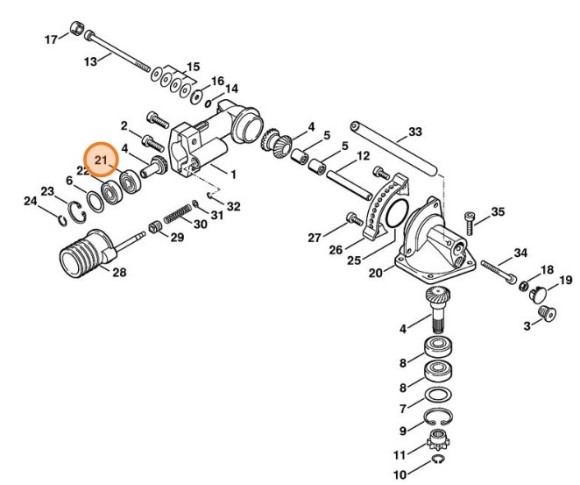 Радіальний шарикопідшипник 609 STIHL 95030030040