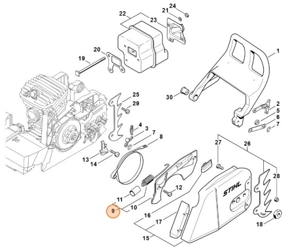 Пружина розтягнення з кришкою STIHL 11271605550