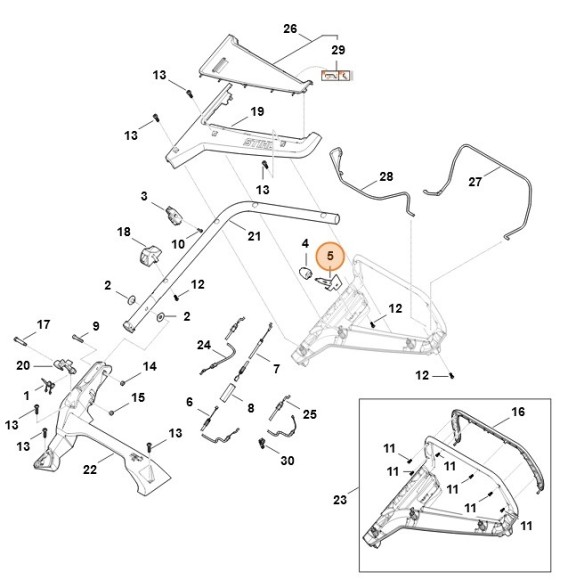 Перевідний важіль Vario STIHL 63587002900