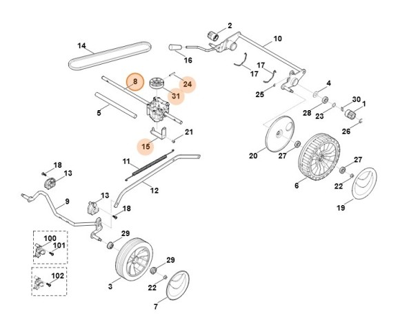 Комплект коробки передач STIHL 63500071001