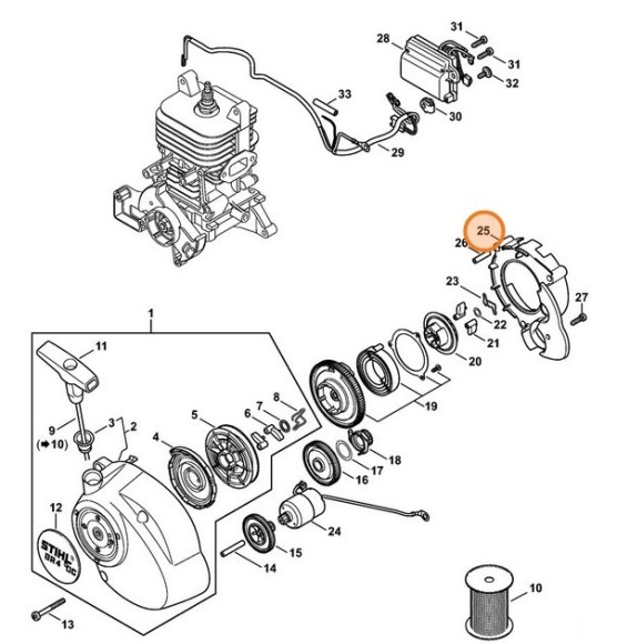 Вкладиш підшипника STIHL 42441956800