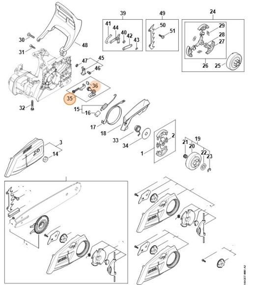 Натяжний пристрій для ланцюга STIHL 11486600701