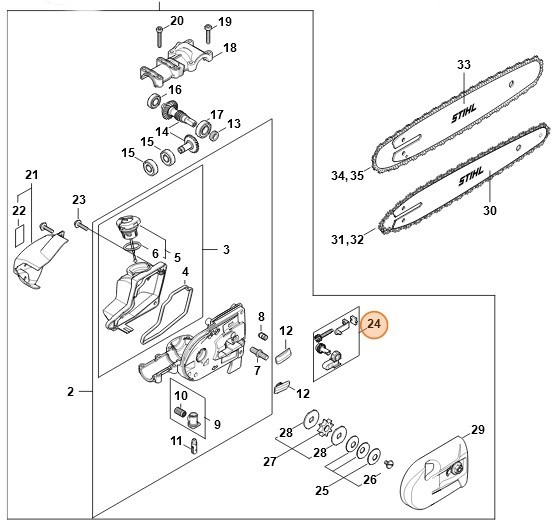 Натяжний пристрій для ланцюга STIHL 41826600700