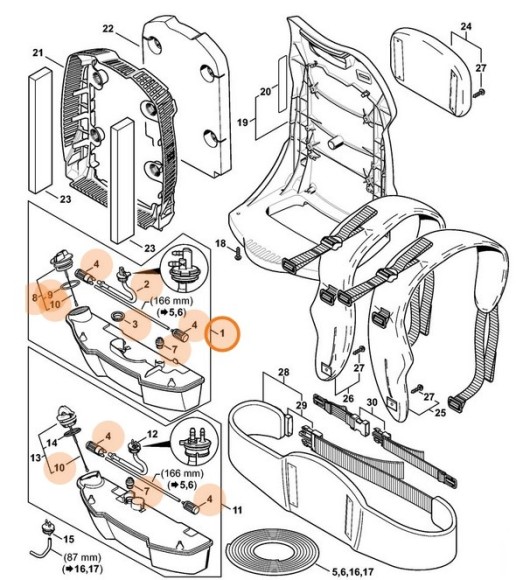 Паливний бак STIHL 42823500407