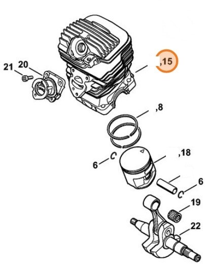 Циліндр з поршнем ? 47 мм (11410201201)