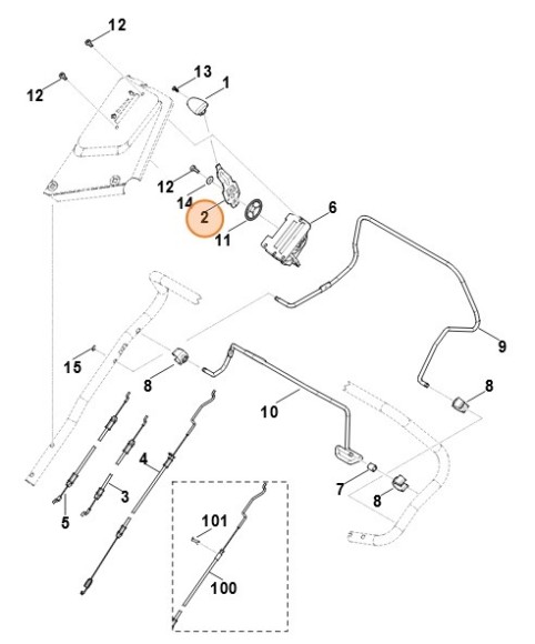 Установочний важіль STIHL 63641822900