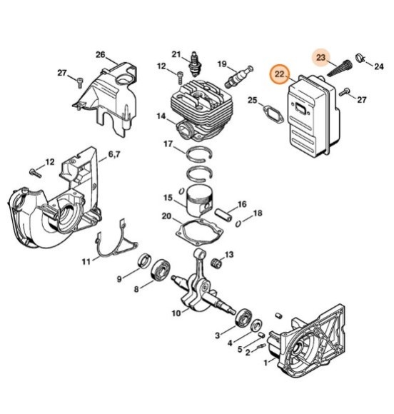 Глушитель выхлопа (42231400601)