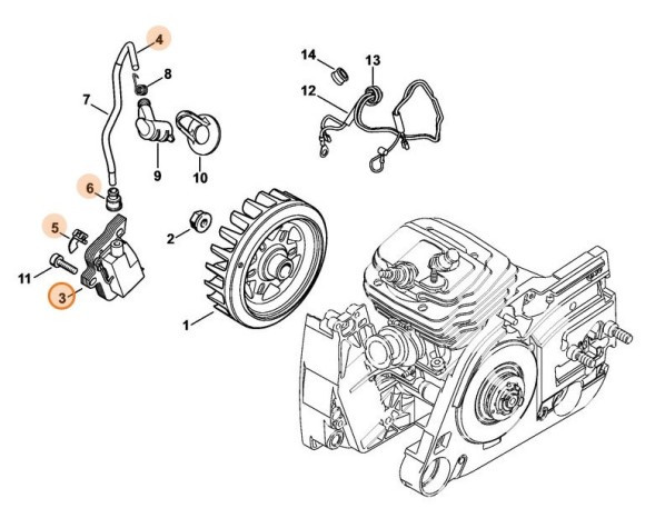Модуль запалювання STIHL 11284001313