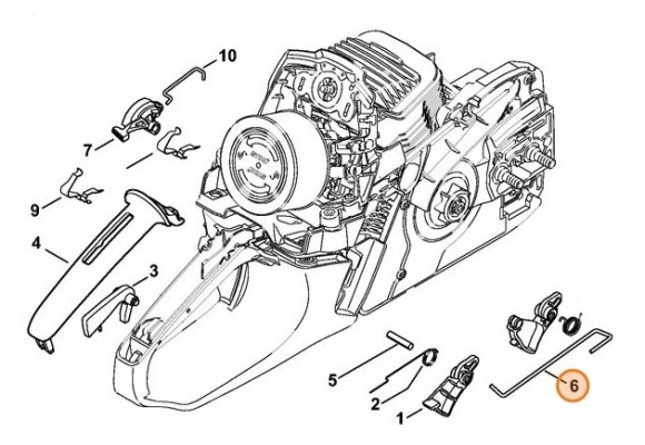 Важільно-тяговий механізм дросельної заслонки STIHL 11411821500