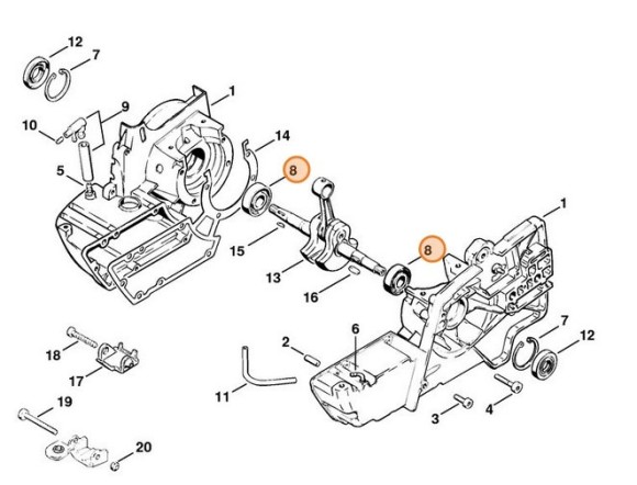Радіальний шарикопідшипник 6202 STIHL 95030030341