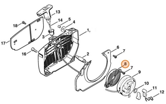 Возвратная пружина (11221900605)
