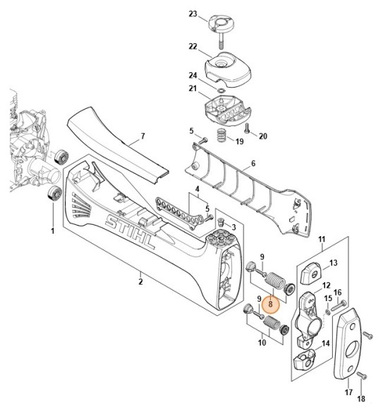 Антивібраційна пружина STIHL 41487908351