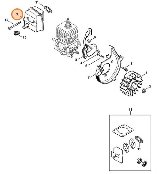 Глушитель выхлопа (42291400608)