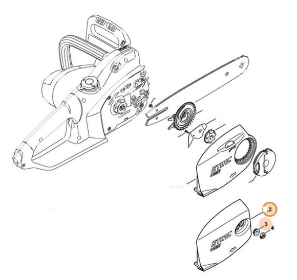 Крышка звездочки цепи MSE 190 C (12096401706)