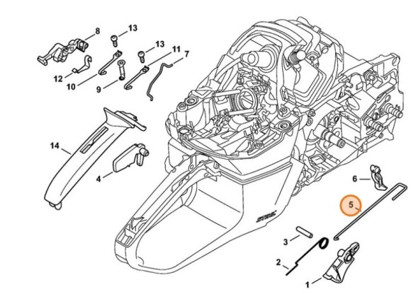 Важільна система управління подачею палива STIHL 11421821500