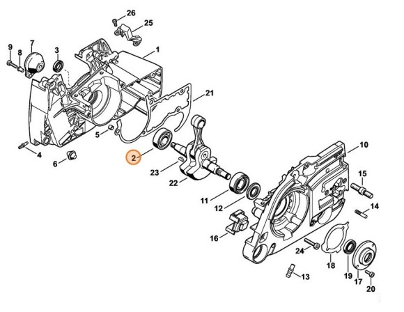 Радіальний шарикопідшипник 6202 STIHL 95030030346