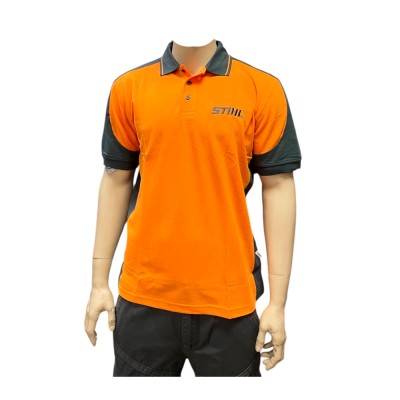 Футболка-поло сіро-помаранчева STIHL, р. L (04635923805)