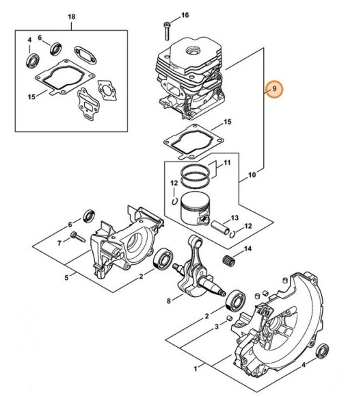 Цилиндр с поршнем? 47 мм (41480201201)