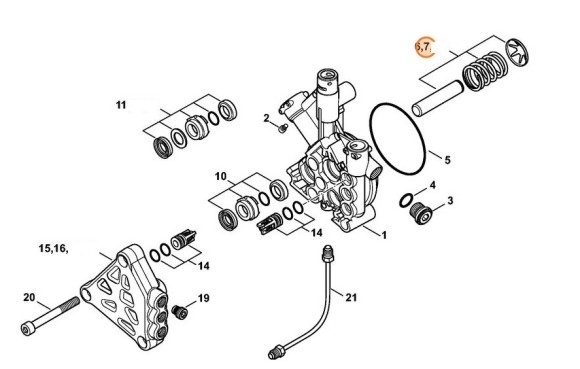 Комплект поршень STIHL 47437607050