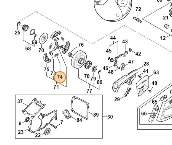 Пружина муфти зчеплення STIHL 00009975611