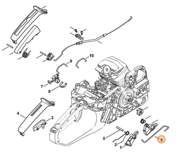 Важільна система управління подачею палива STIHL 11431821500