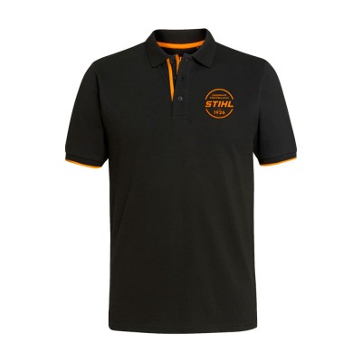 Футболка STIHL Polo "Logo Circle", черная, р.L (04209001356) Футболка STIHL Polo