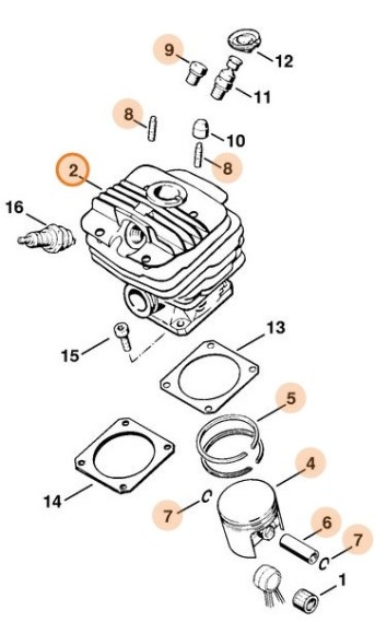Цилиндр с поршнем? 48 мм (11250201215)