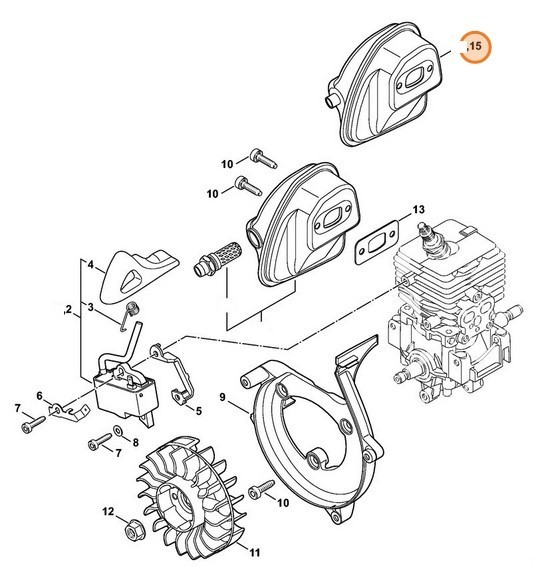 Глушитель выхлопа (42411400607)