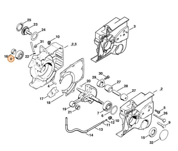 Радіальний шарикопідшипник 6203 STIHL 95030030443