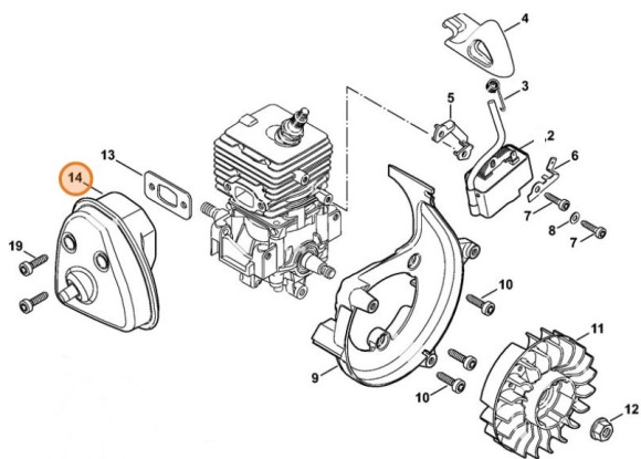 Глушитель выхлопа (42411400614)