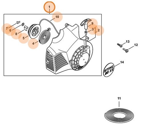 Корпус вентилятора с пусковым устройством (42290802104)