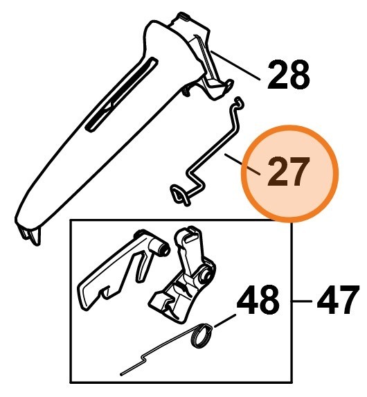 Важільна система управління подачею палива STIHL 11481821500