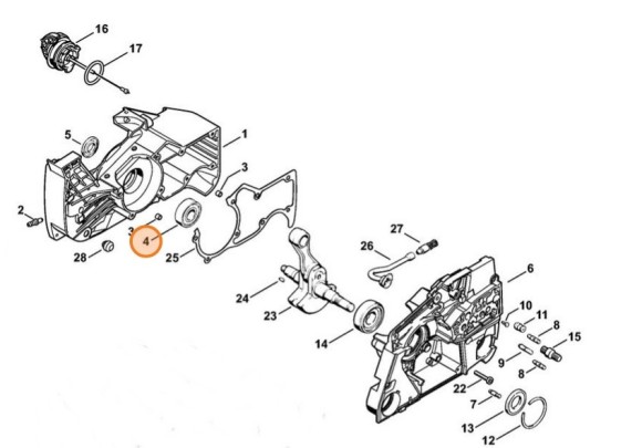 Радіальний шарикопідшипник 6203 STIHL 95030036676