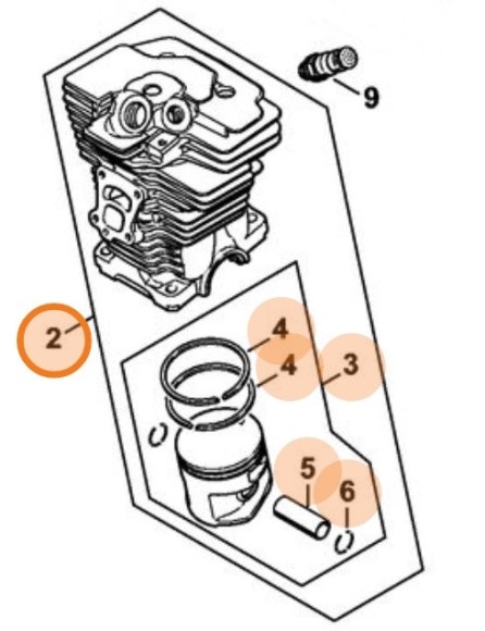 Цилиндр с поршнем? 49 мм (11400201202)