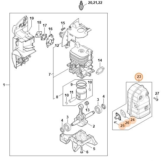 Глушитель выхлопа (42441400601)