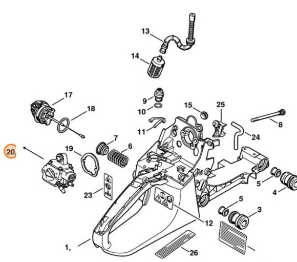 Карбюратор HD-33 STIHL 11331200604