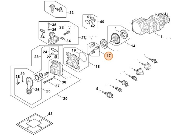 Комплект поршня (RE027607010)