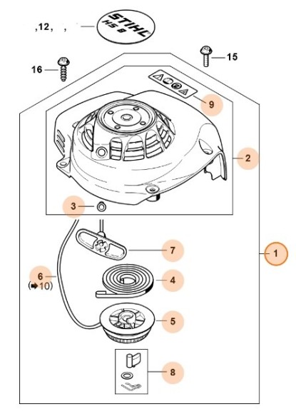 Корпус вентилятора с пусковым устройством (42370802113)