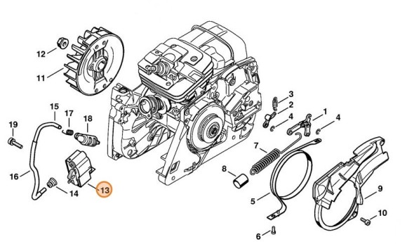 Модуль запалювання STIHL 11354001301