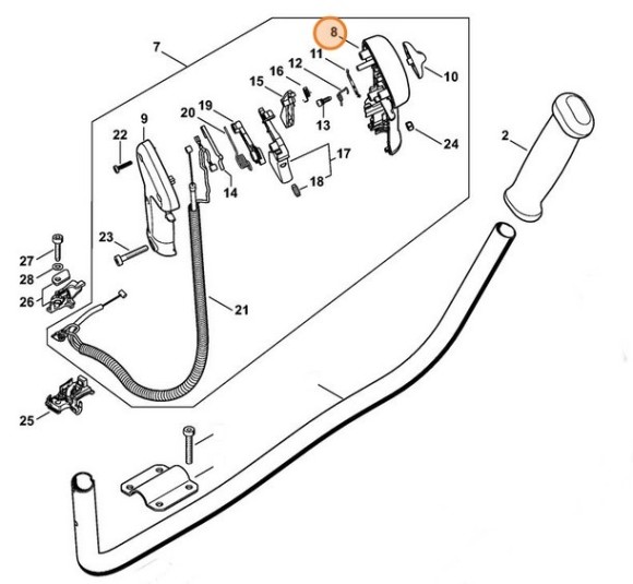 Подкладка половинки ручки – внутренняя сторона (41347910810)