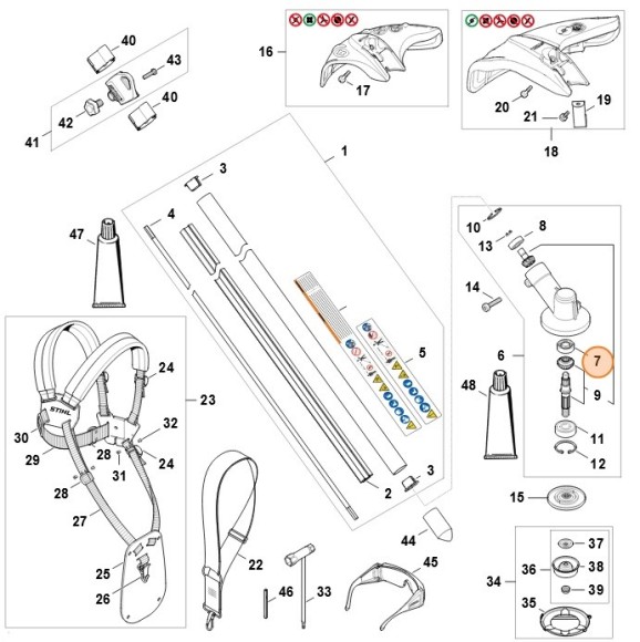 Радіальний шарикопідшипник 629 STIHL 95030030062