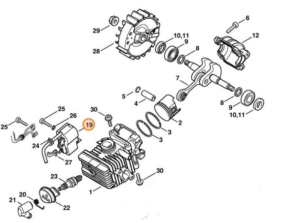 Модуль запалювання STIHL 11374001307