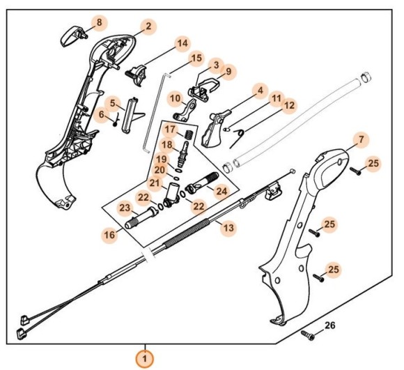 Подкладка половинки ручки – внутренняя сторона (42447910800)