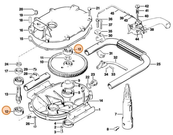 Радіальний шарикопідшипник 6301 STIHL 95030035210