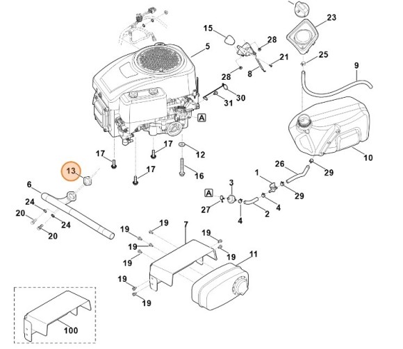 Ущільнення глушника STIHL 61401490600
