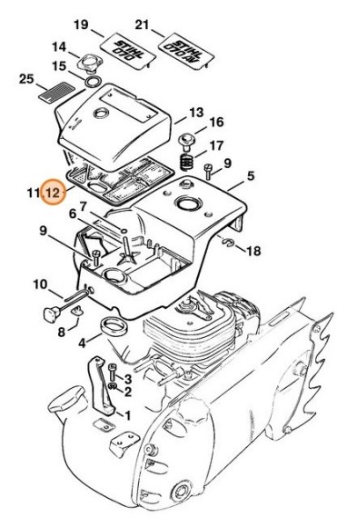 Фильтр воздушный тканевый (11061201610)