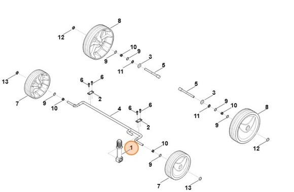 Шпиндель регулировки высоты (62917031000)