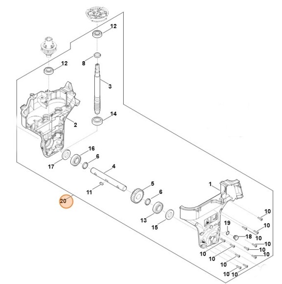 Кожух передачі в зборі STIHL 62416400591